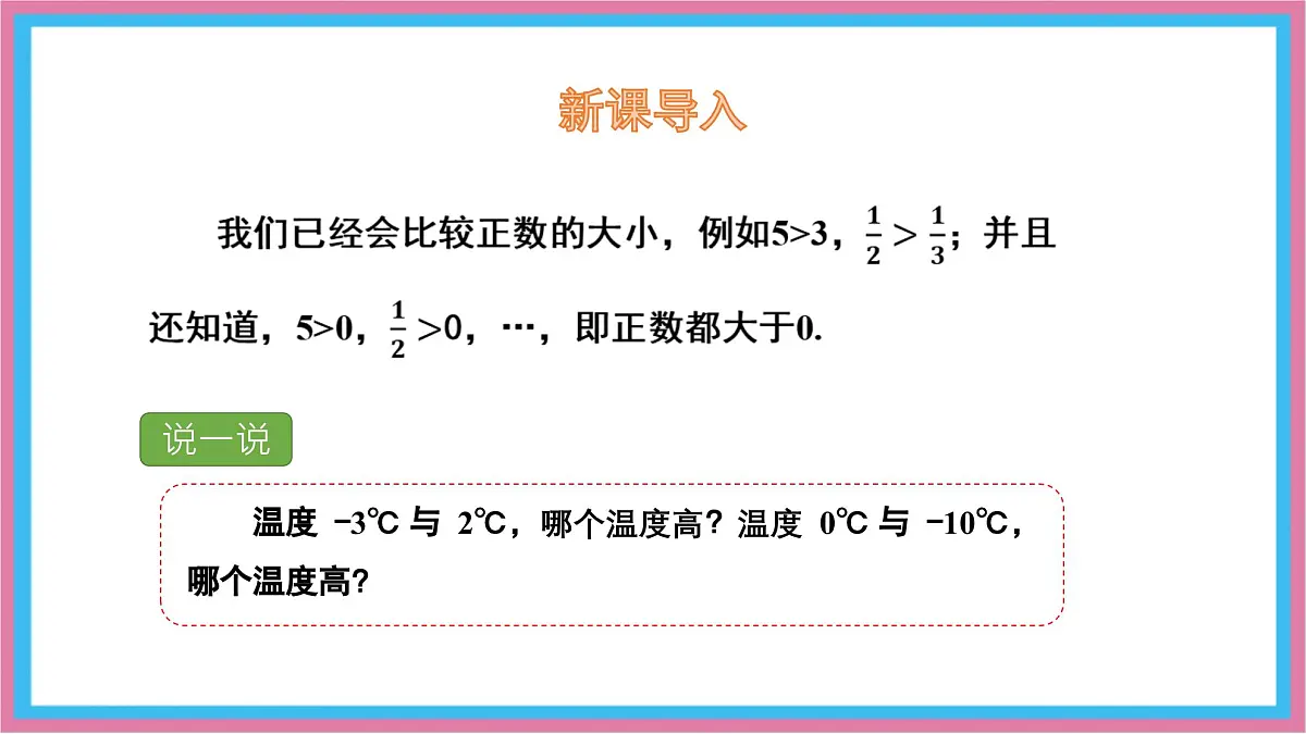 湘教版(2024)数学七年级上册 1.3 有理数大小的比较课件第3页