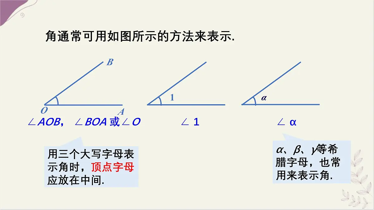 湘教版(2024)数学七年级上册 4.3.1 角与角的大小比较(课件)第7页