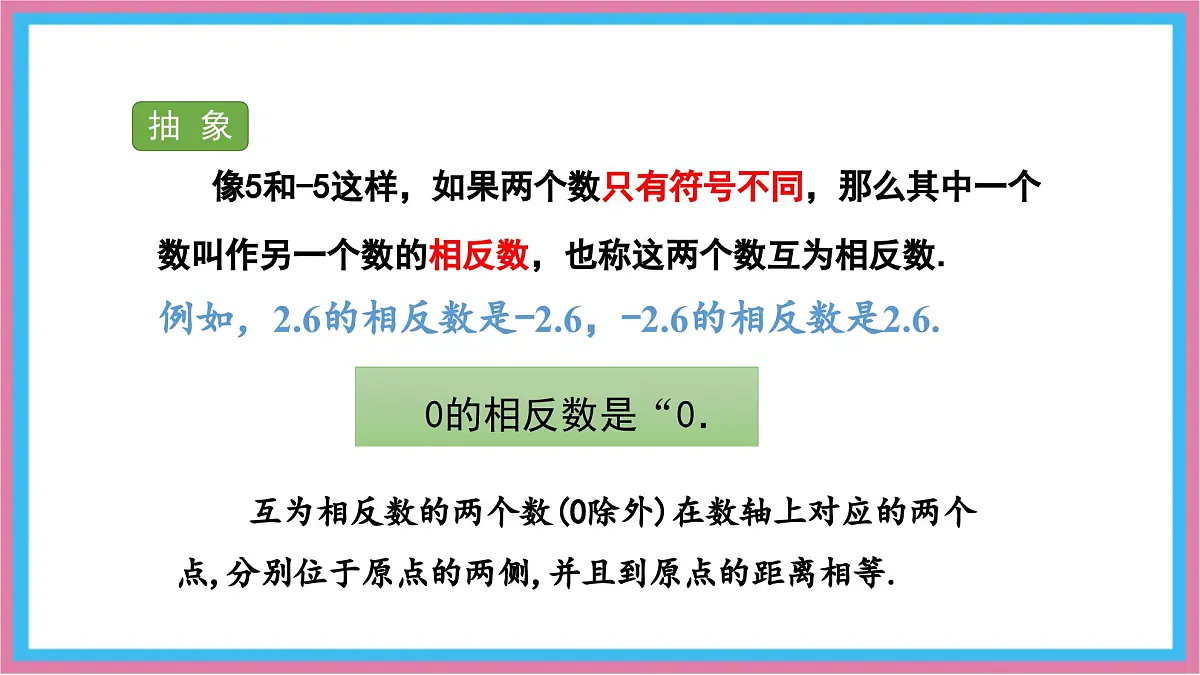 湘教版(2024)数学七年级上册 1.2.2 相反数课件第5页
