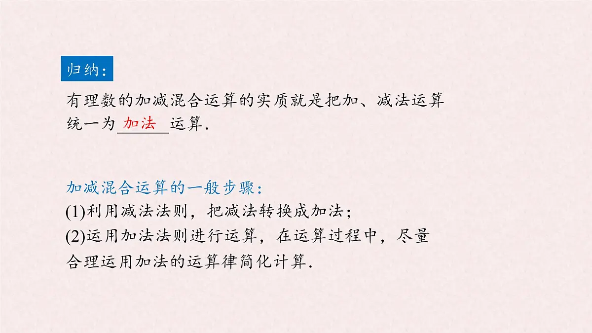湘教版(2024)数学七年级上册 1.4.3有理数的加减混合运算(同步课件)第7页
