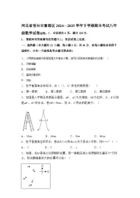 2024-2025学年河北省邢台市襄都区下学期期末考试八年级数学检测试卷-