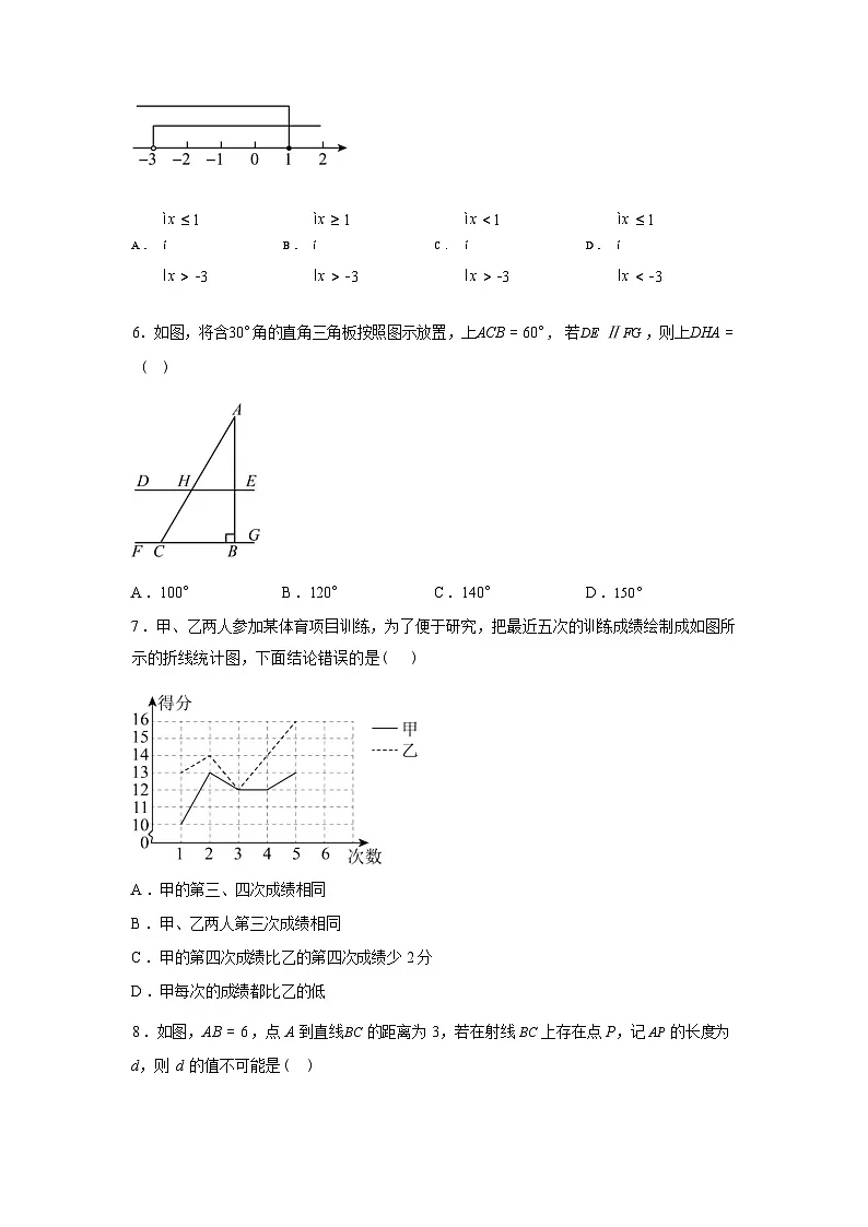 2024-2025学年湖南省株洲市攸县七年级下学期期末考试数学检测试卷第2页