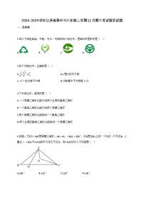2024—2025学年_江苏泰州八年级上学期11月期中考试数学试题[附解析]
