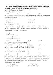 浙江省杭州市保俶塔教育集团2024-2025学年七年级下学期5月考试数学试题
