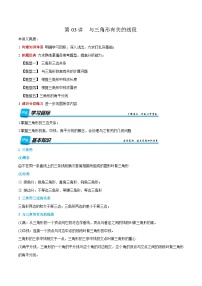 复习课第03讲  与三角形有关的线段  暑假讲义2025－2026学年八年级上册数学（人教版2024）（原卷版+解析版）