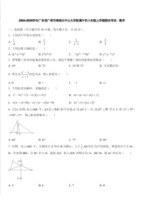 2024-2025学年广东省广州市海珠区中山大学附属中学八年级上学期数学期末考试（含答案）