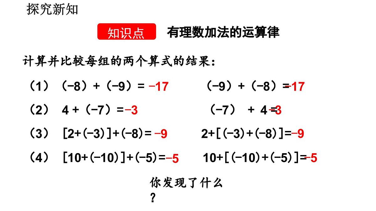 2025年秋北师大版七年级数学上册2.2.1 有理数的加法(第2课时)(课件)第5页
