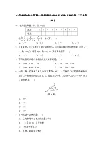 八年级数学上册第一学期期末综合测试卷(湘教版 2024年秋)