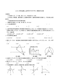 河南省平顶山市鲁山县两所中学2025届九年级下学期中考二模数学试卷(含解析)