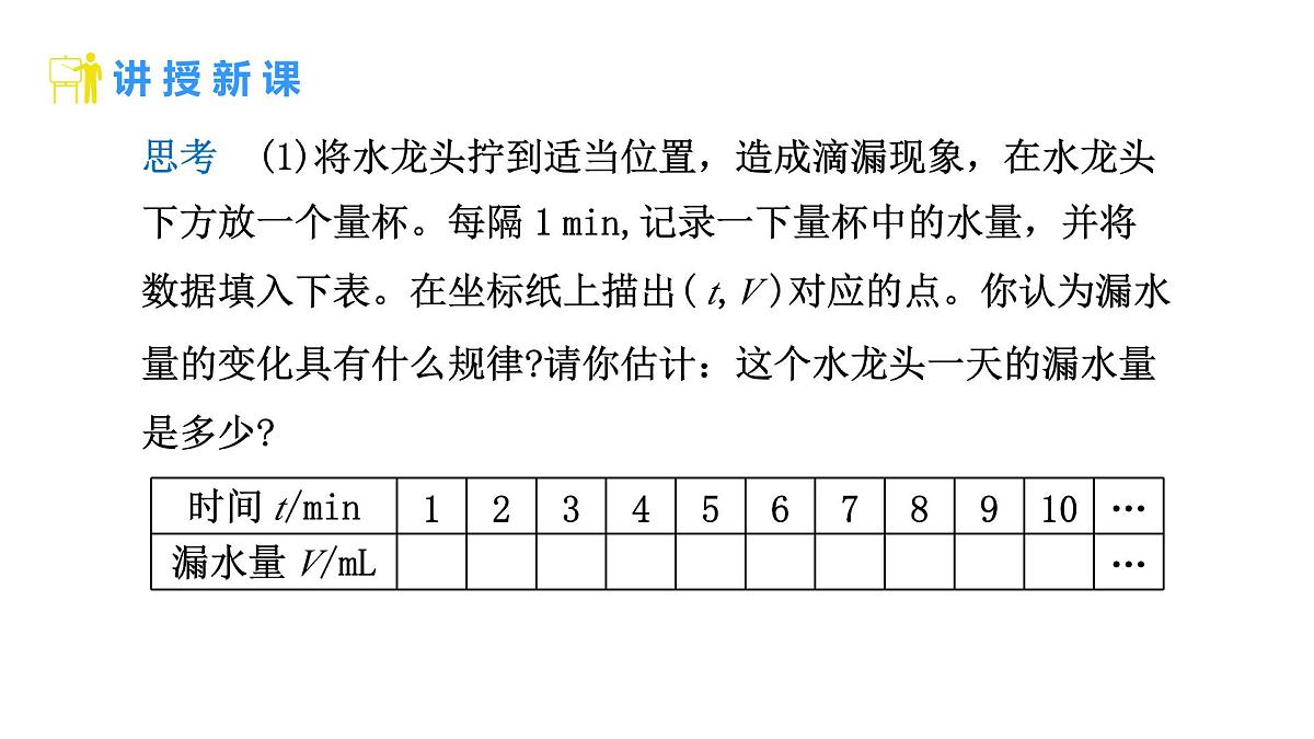 4.2 认识一次函数 第1课时 “均匀”变化的现象 课件 2025-2026学年北师大版八年级数学上册第4页