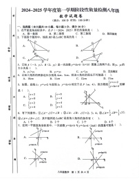 【八上HK数学】安徽省合肥市蜀山区琥珀教育集团2024-2025学年八年级上学期11月期中联考数学试题