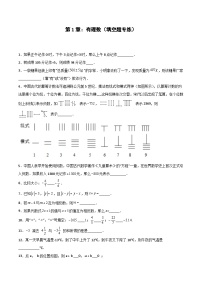 2024版人教版七年级上册数学期末专项练习第1章：有理数（填空题专练）（原卷版）