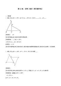 2024版人教版班级上册期末专项练习第12章：全等三角形（填空题专练）（解析版）八年级数学人教版