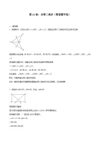 2024版人教版班级上册期末专项练习第12章：全等三角形（简答题专练）（解析版）八年级数学人教版