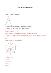 2024版人教版九年级上册期末专项练习第24章：圆（简答题专练）（解析版）九年级数学人教版