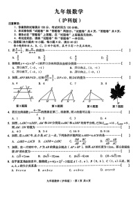 【九上HK数学】安徽省合肥市肥西县部分学校2024-2025学年九年级上学期期中考试数学试卷