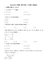辽宁省沈阳市铁西区2024-2025学年上学期九年级期中 数学试题