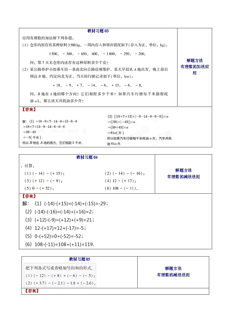 第03讲 有理数的加法和减法(解析版)第3页