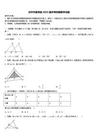 汉中市留坝县2025届中考四模数学试题含解析
