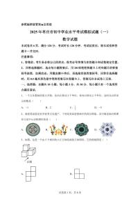 2024~2025学年2025届山东省枣庄市初中学业水平考试数学模拟试卷(一)