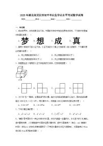 2025年湖北省武汉市初中毕业生学业水平考试数学试卷(无答案）