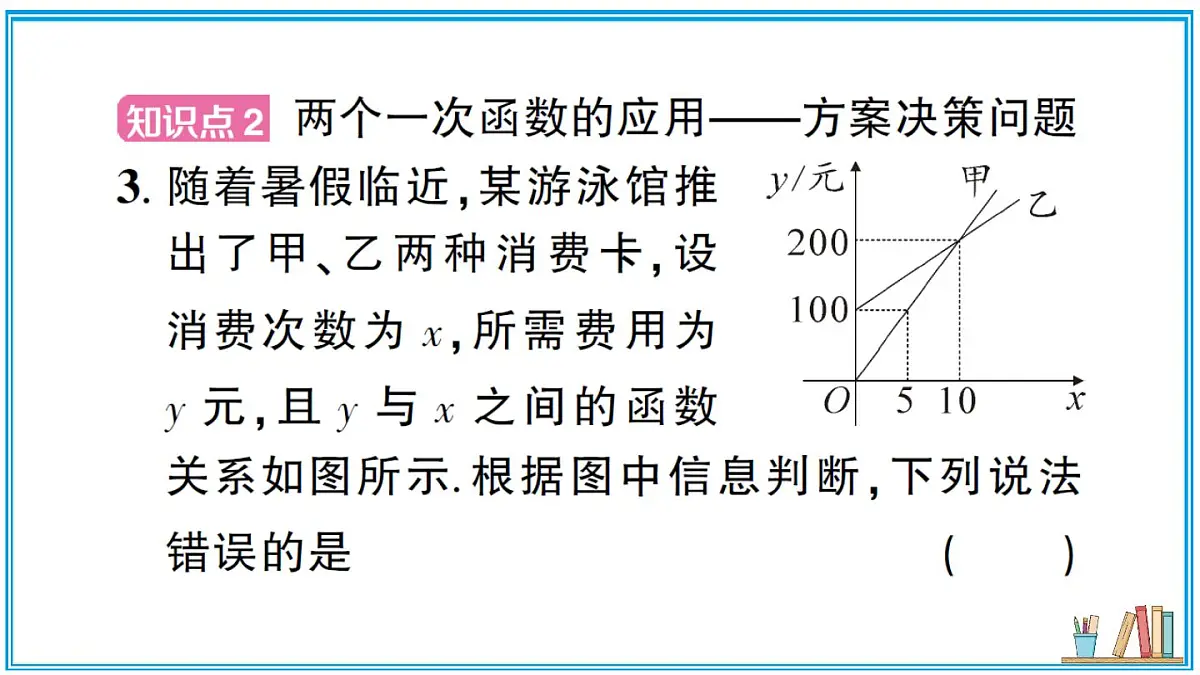 沪科版数学八年级上册 12.3 第3课时 一次函数的应用——方案决策问题 习题课件第6页