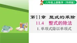 11.4.1 單項(xiàng)式除以單項(xiàng)式（課件）2025-2026學(xué)年華師大版八年級數(shù)學(xué)上冊