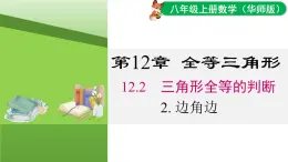 12.2.2 邊角邊（課件）2025-2026學(xué)年華師大版八年級數(shù)學(xué)上冊