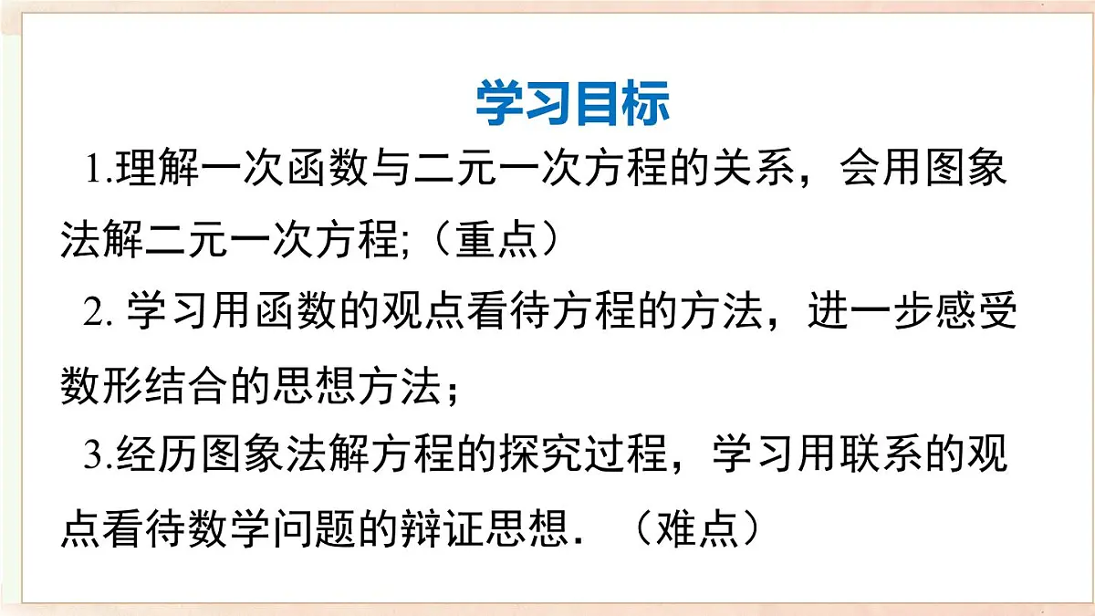 12.3 第一课时一次函数与二元一次方程(课件)2025-2026学年沪科版八年级数学上册第2页
