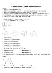 甘南藏族自治州2025年中考数学最后冲刺浓缩精华卷含解析
