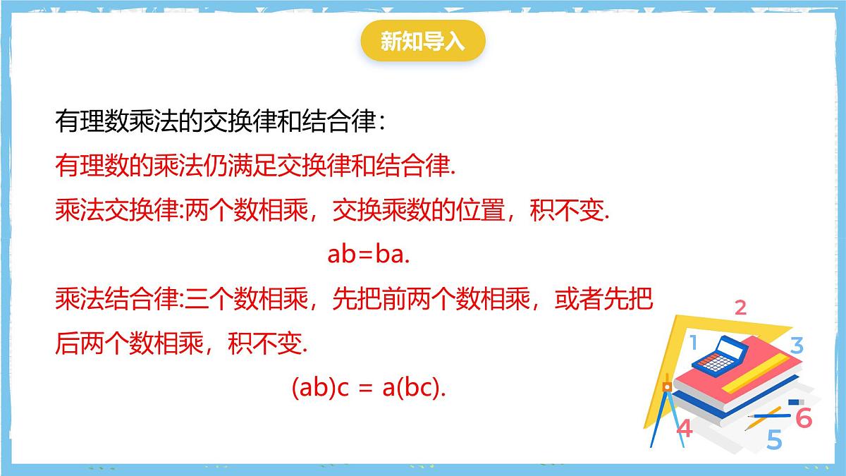 华师大版数学七上(2024)1.9.2.2《有理数乘法的运算律》课件第4页