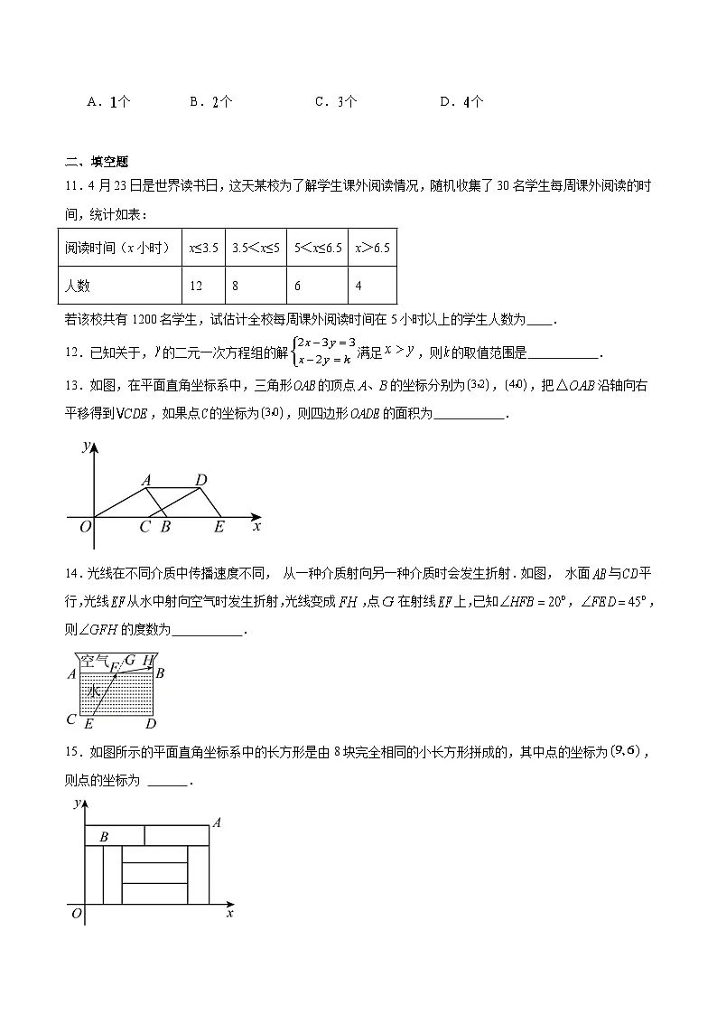 河南省洛阳市2023-2024学年七年级下学期期末测试数学试卷(含解析)第3页