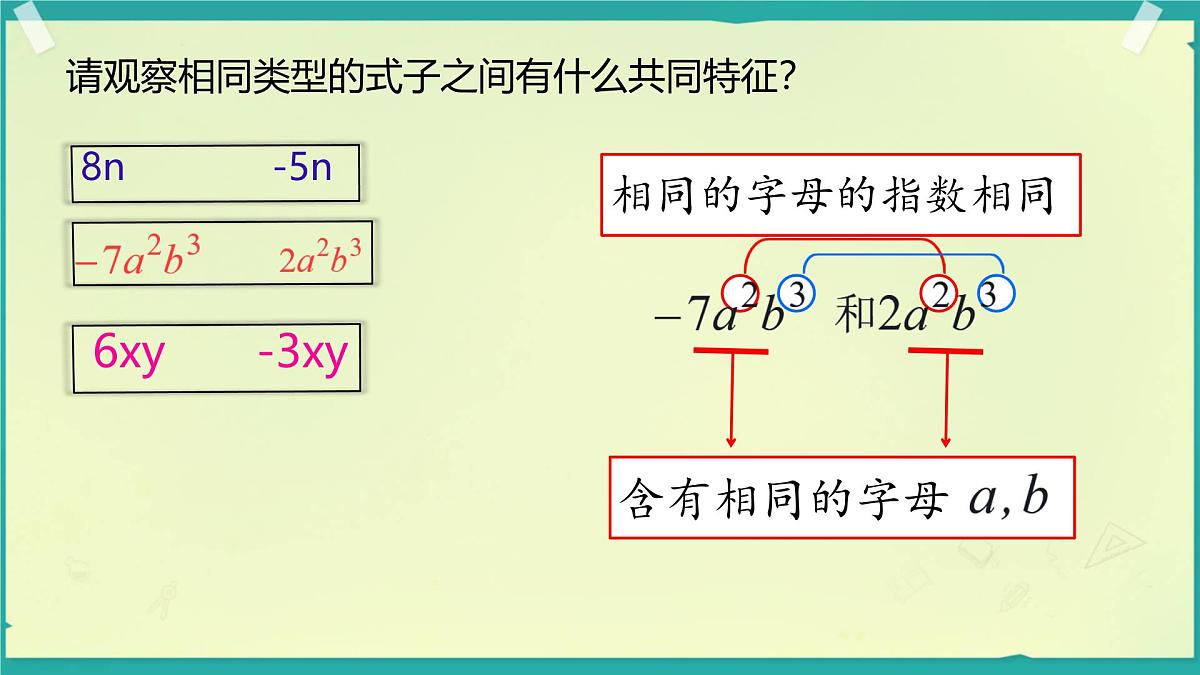 2.3.2 合并同类项 课件 2025-2026学年湘教版数学七年级上册第4页