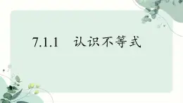 7.1.1 認識不等式 課件 2024—2025學(xué)年華東師大版七年級數(shù)學(xué)下冊