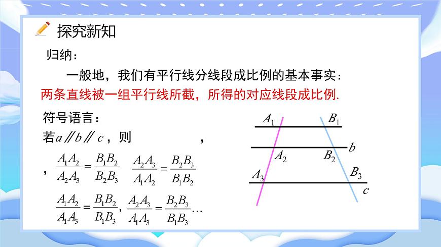 人教版九年級數(shù)學下冊平行線分線段成比例課件第8頁