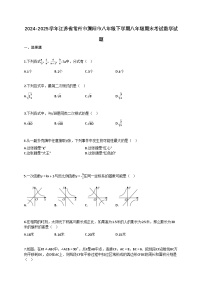 2024~2025学年江苏省常州市溧阳市八年级下册八年级期末考试数学试卷（含答案）
