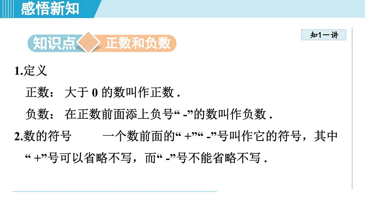 沪科版七年级数学上册 1.1 正数和负数(第1章 有理数 自学、复习、上课课件)第3页
