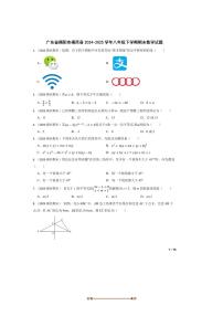 2024～2025学年广东省揭阳市揭西县八年级下期末数学试卷