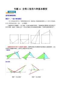 中考数学压轴题专项训练专题专题11 全等三角形六种基本模型 学生版+教师版