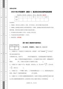 2025年小升初数学（新初一上学期开学考）重点校分班分层考试检测卷