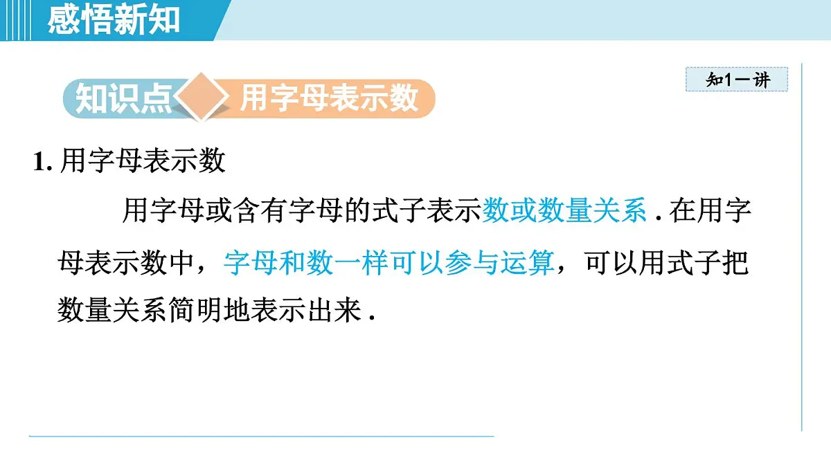 冀教版七年级数学上册 3.1 用字母表示数(第三章 代数式 学习、上课课件)第3页