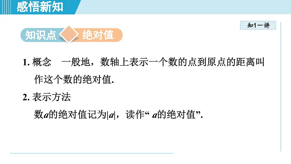苏科版七年级数学上册 2.3 绝对值与相反数(第2章 有理数 学习、上课课件)第3页