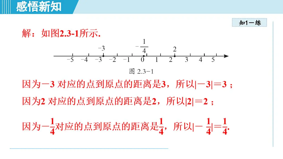 苏科版七年级数学上册 2.3 绝对值与相反数(第2章 有理数 学习、上课课件)第7页