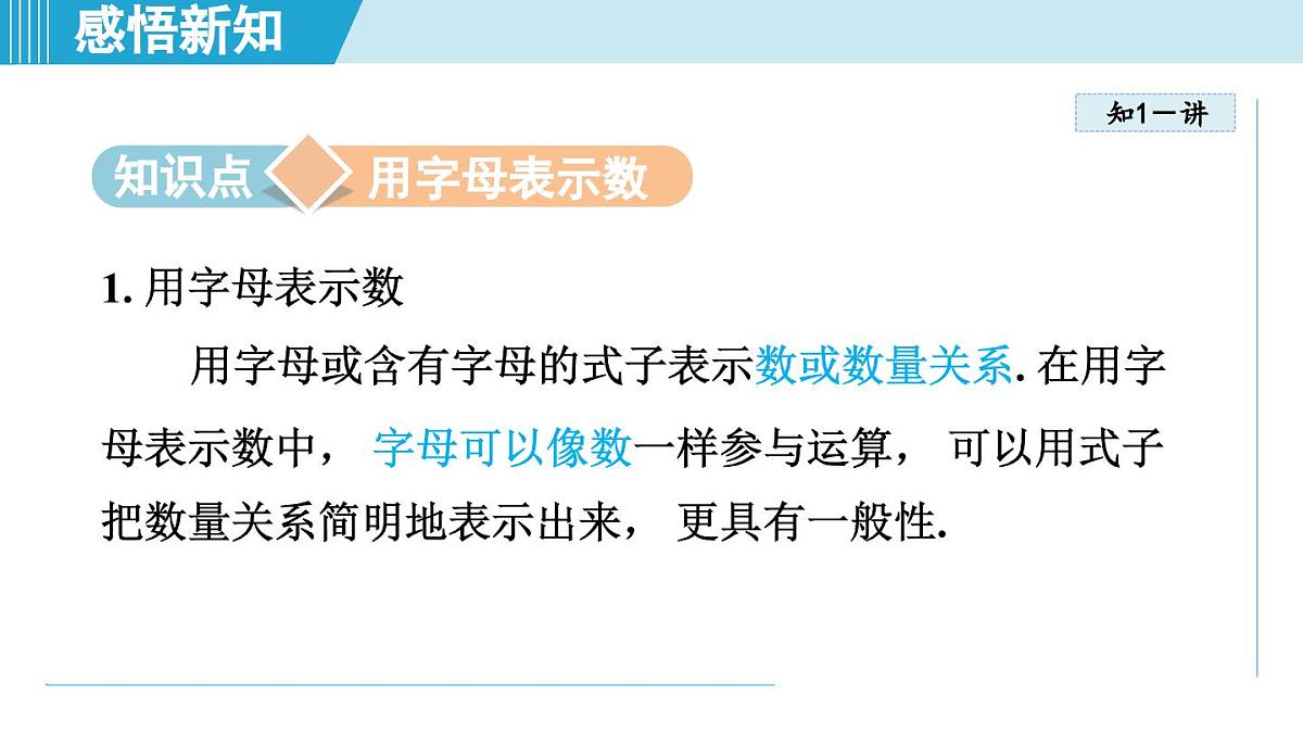 苏科版七年级数学上册 3.1 字母表示数(第3章 代数式 学习、上课课件)第3页
