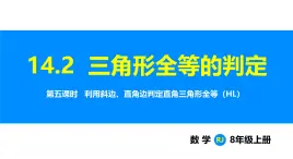 人教2025版數(shù)學(xué)八年級(jí)上冊(cè)14.2 第5課時(shí) 利用斜邊、直角邊判定直角三角形全等（HL） 課件