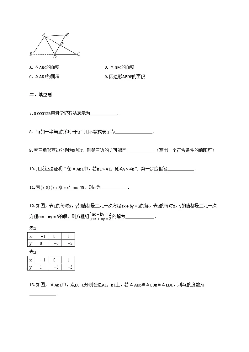 2024_2025学年江苏省泰州市姜堰区七年级下册6月期末数学试卷【附答案】第2页