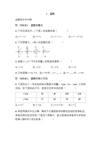 数学八年级上册（2024）1 函数优秀课时训练