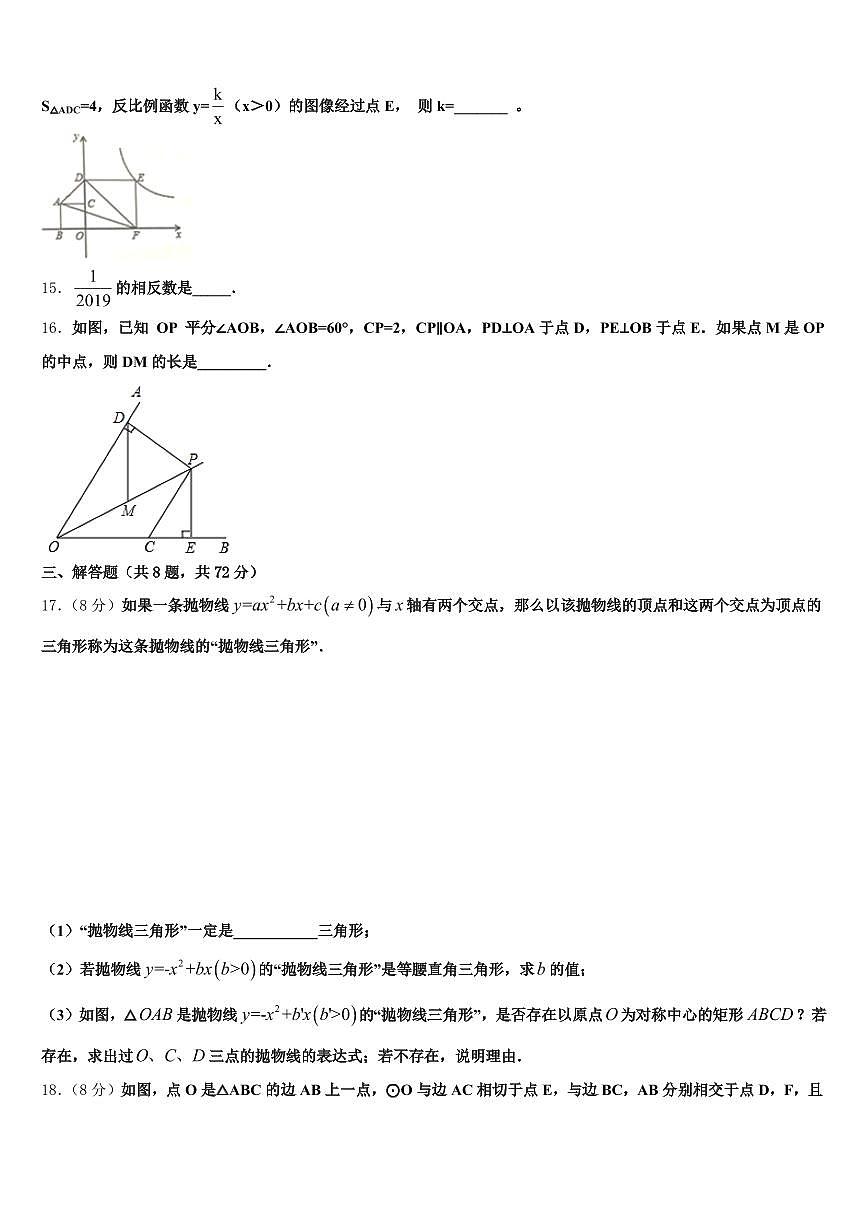 四川省凉山彝族自治州木里藏族自治县2024-2025学年中考数学最后冲刺模拟试卷含解析第3页