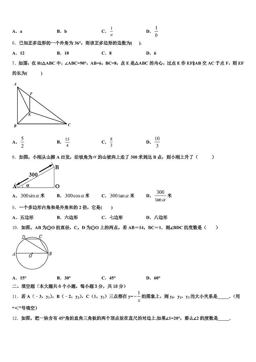 河北省邢台市内丘县2024-2025学年中考试题猜想数学试卷含解析第2页