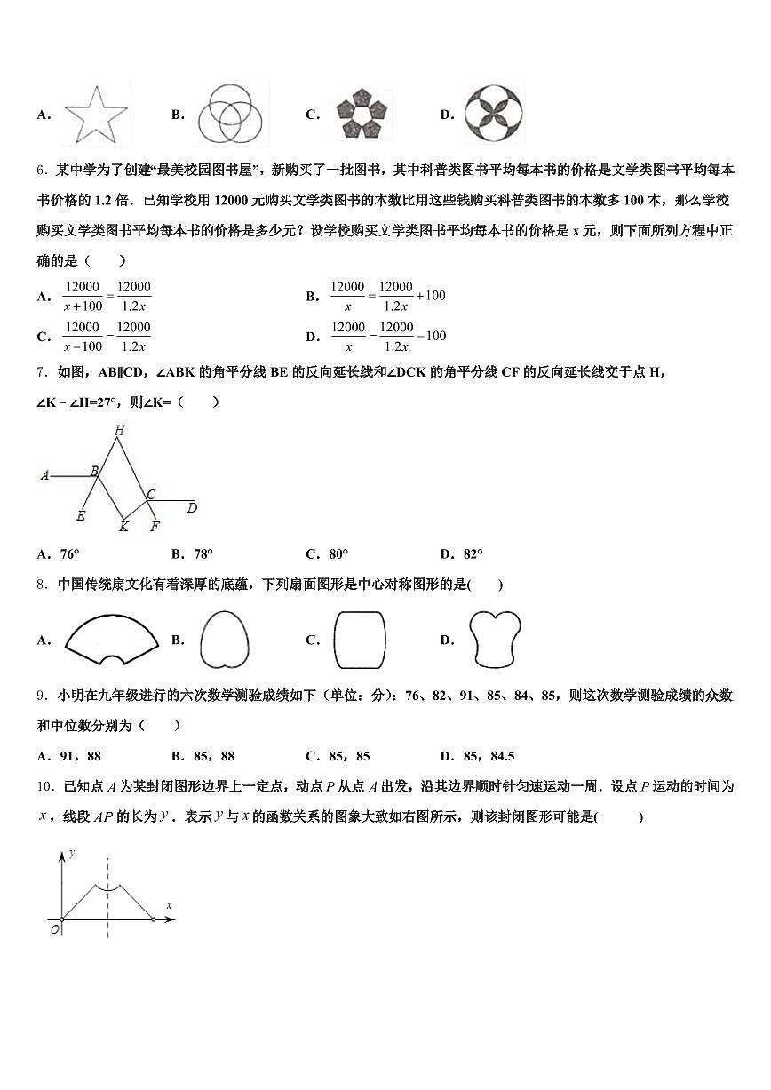 长治市城区2025年中考数学考试模拟冲刺卷含解析第2页
